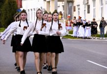 Девять отрядов школ Сасовского округа участвовали в смотре строя и песни «Звучит салют защитникам Отечества»